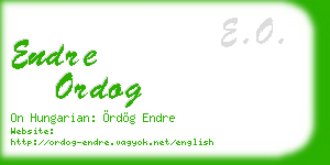 endre ordog business card